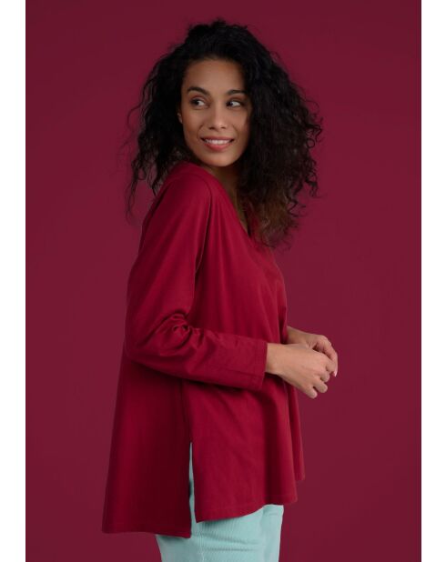 Camiseta Terane Uni burdeos