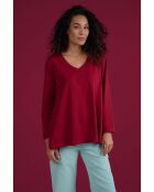 Terane Uni burgunderfarbenes T-Shirt