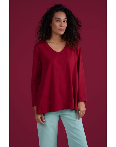 Camiseta Terane Uni burdeos