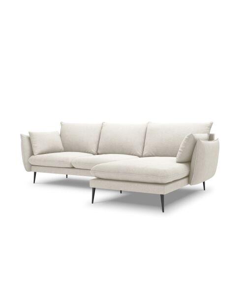 Canapé d'angle droit Elio beige clair - 251x170x97 cm