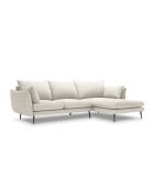 Canapé d'angle droit Elio beige clair - 251x170x97  cm