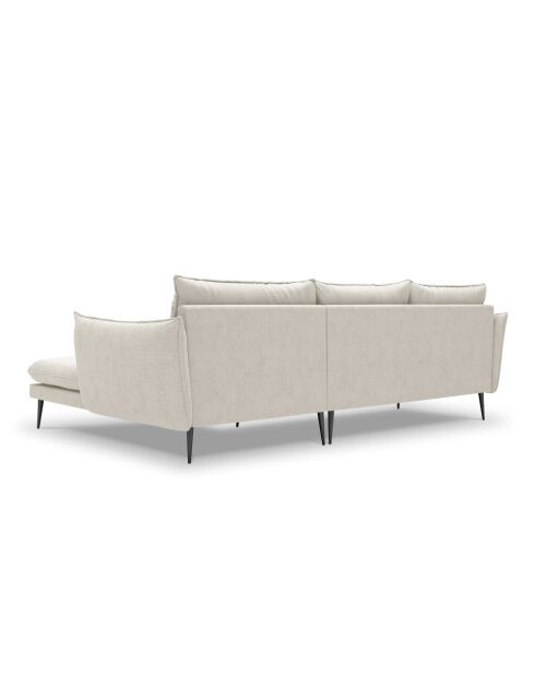 Canapé d'angle droit Elio beige clair - 251x170x97  cm