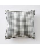 Cuscino rimovibile con bordino in garza di cotone intrecciata, rosmarino Vickie tinto - 45 x 45 cm