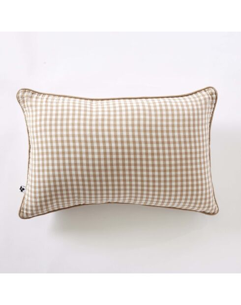 Cuscino rimovibile con bordino in garza di cotone intrecciata, cordoncino Vickie tinto - 40 x 60 cm