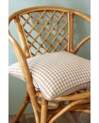 Abnehmbares Kissen mit Paspelierung aus gewebter Baumwollgaze, gefärbter Vickie-String - 40 x 60 cm