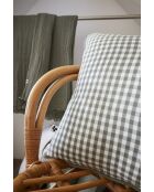 Cuscino rimovibile con bordino in garza di cotone intrecciata, rosmarino Vickie tinto - 40 x 60 cm
