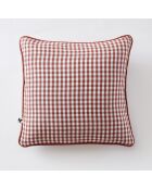 Cuscino rimovibile con bordino in garza di cotone intrecciata in Vickie tinta terracotta Vickie - 45 x 45 cm