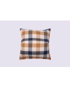 Funda de almohada de franela tejida de algodón multicolor teñida Basile