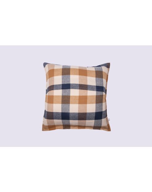 Funda de almohada de franela tejida de algodón multicolor teñida Basile