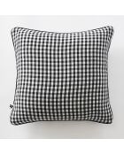 Cuscino rimovibile con bordino in garza di cotone intrecciata in tinta al tartufo Vickie - 45 x 45 cm