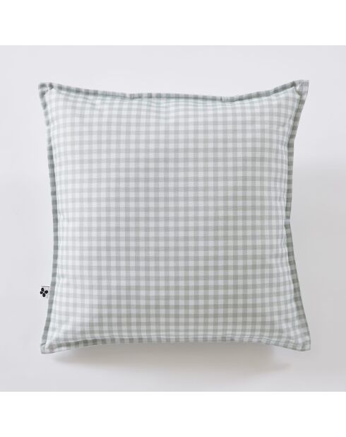Funda de cojín de poliéster estampado con revestimiento de eucalipto Vickie, 45 x 45 cm