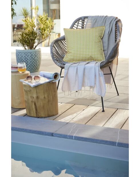 Fodera per cuscino in poliestere stampato Vickie Soleil + rivestimento - 45 x 45 cm