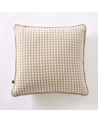 Abnehmbares Kissen mit Paspelierung aus gewebter Baumwollgaze, gefärbter Vickie-String - 45 x 45 cm