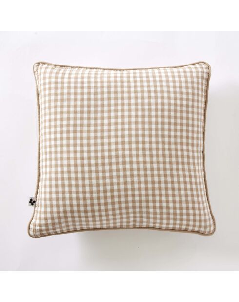 Cuscino rimovibile con bordino in garza di cotone intrecciata, cordoncino Vickie tinto - 45 x 45 cm