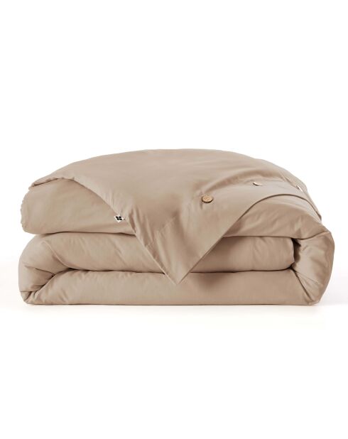 Housse de couette en percale de coton unie Perrine ficelle