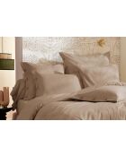 Housse de couette en percale de coton unie Perrine ficelle