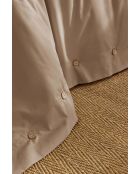 Housse de couette en percale de coton unie Perrine ficelle