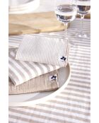 Lot de 3 serviettes de table en gaze coton tissée teinte Romie ficelle - 40 x 40 cm