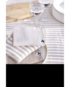 Lot de 3 serviettes de table en gaze coton tissée teinte Romie ficelle - 40 x 40 cm
