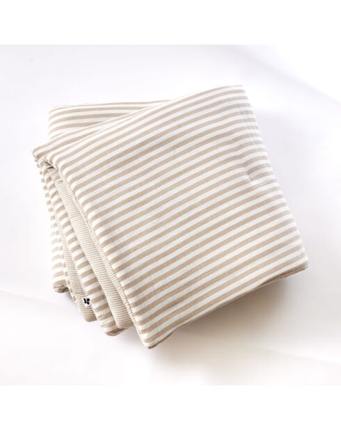 Bout de lit en gaze coton tissée teinte Romie ficelle - 90 x 200 cm