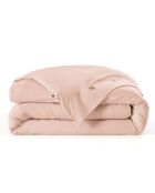 Housse de couette en percale de coton unie Perrine blush