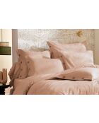 Housse de couette en percale de coton unie Perrine blush