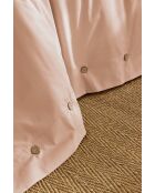 Housse de couette en percale de coton unie Perrine blush