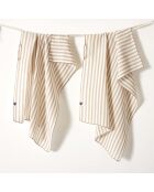 Lot de 2 essuie-mains en gaze coton tissée teinte Romie ficelle - 50 x 70 cm