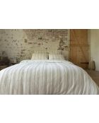 Housse de couette en coton texturé Tom blanche
