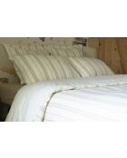 Housse de couette en coton texturé Tom blanche