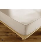 Drap housse en percale de coton unie Perrine pampa