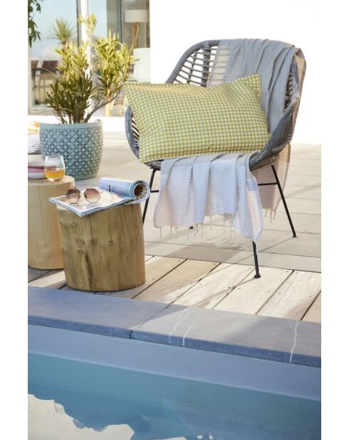 Fodera per cuscino in poliestere stampato Vickie Soleil + rivestimento - 40 x 60 cm