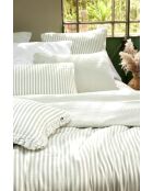 Housse de couette réversible en gaze coton tissée teinte Romie eucalyptus