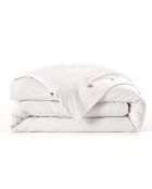 Housse de couette en percale de coton unie Perrine chantilly