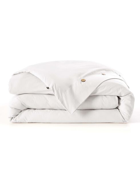 Housse de couette en percale de coton unie Perrine chantilly