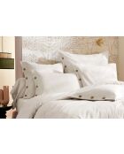 Housse de couette en percale de coton unie Perrine chantilly