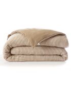 Housse de couette réversible en gaze coton tissée teinte Vickie ficelle