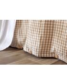 Housse de couette réversible en gaze coton tissée teinte Vickie ficelle