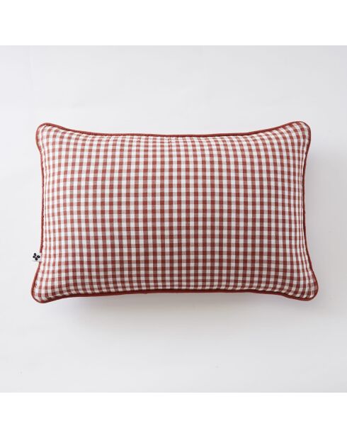 Cuscino rimovibile con bordino in garza di cotone intrecciata in Vickie tinta terracotta Vickie - 40 x 60 cm