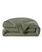 Housse de couette en percale de coton unie Perrine romarin