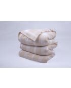 Housse de couette en coton flanelle tissée teinte Hector rose pêche