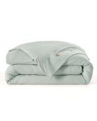 Housse de couette en percale de coton unie Perrine céladon