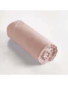 Drap housse en percale de coton unie Perrine blush