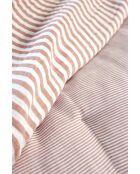 Bout de lit en gaze coton tissée teinte Romie abricot - 90 x 200 cm