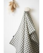 Lot de 2 essuie-mains en gaze coton tissée teinte Vickie romarin - 50 x 70 cm