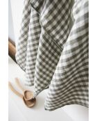 Lot de 2 essuie-mains en gaze coton tissée teinte Vickie romarin - 50 x 70 cm