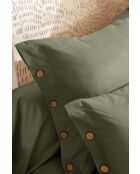 Funda de almohada Perrine Rosemary de percal de algodón liso