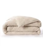 Housse de couette réversible en gaze coton tissée teinte Romie ficelle
