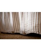 Housse de couette réversible en gaze coton tissée teinte Romie ficelle