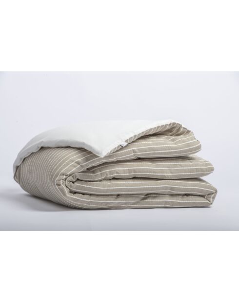 Housse de couette en coton texturé Tim beige